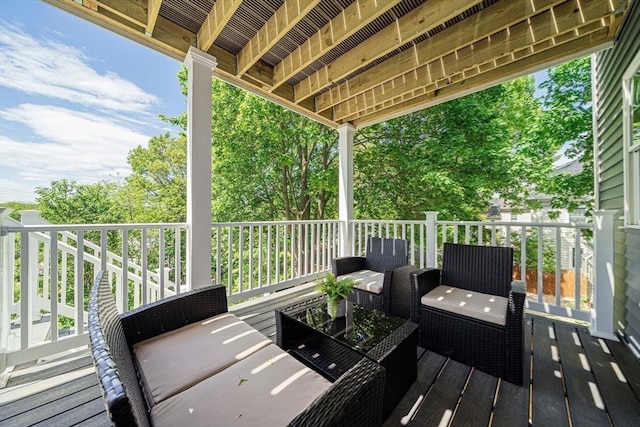 1135-1137 Hyde Park Ave Unit 1, Boston, MA 02136 - deck featuring an outdoor living space