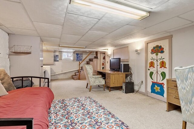 home office featuring carpet floors