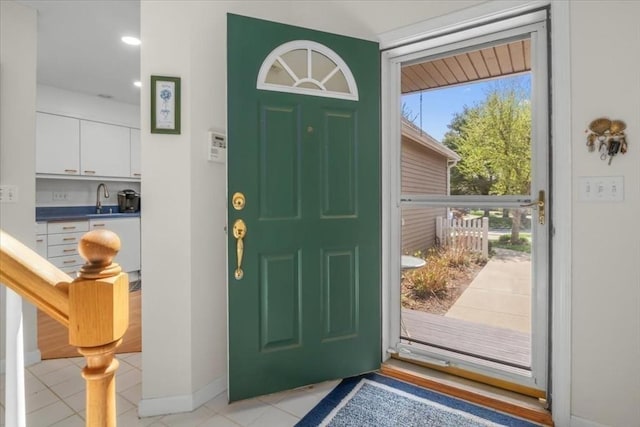 168 Cannon Forge Dr Unit 168, Foxboro, MA 02035 - foyer entrance featuring light tile patterned floors and baseboards