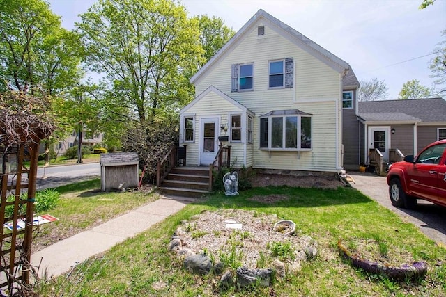 69 Lavender St, Millis, MA 02054 - view of front of house with a front lawn