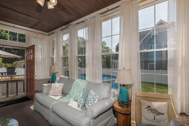 44 Fairview St, Fitchburg, MA 01420 - sunroom with wood ceiling