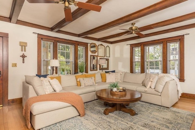 44 Fairview St, Fitchburg, MA 01420 - living room with plenty of natural light, wood finished floors, and ceiling fan
