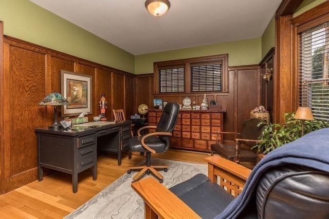 44 Fairview St, Fitchburg, MA 01420 - office space featuring light wood-style floors and a wainscoted wall