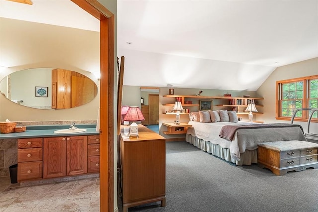 213 N Worcester St, Norton, MA 02766 - bedroom featuring a sink and vaulted ceiling