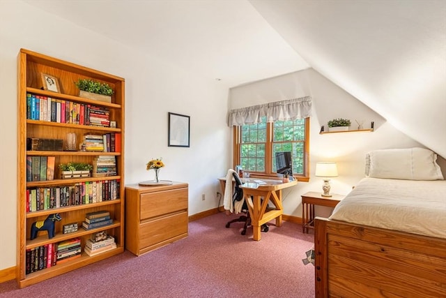 213 N Worcester St, Norton, MA 02766 - bedroom featuring carpet, baseboards, and lofted ceiling