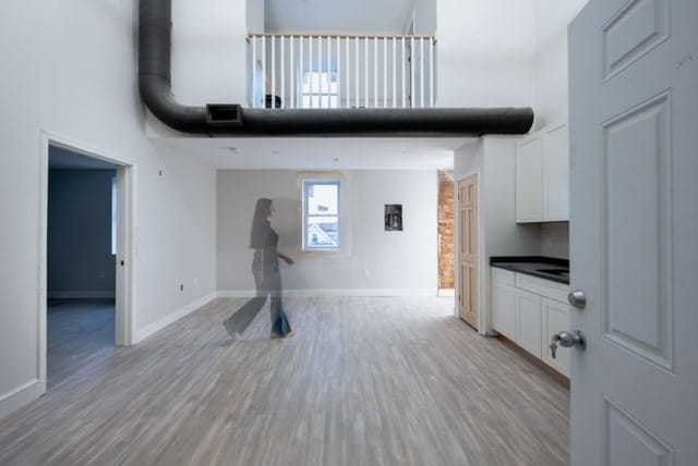 interior space with light wood-type flooring