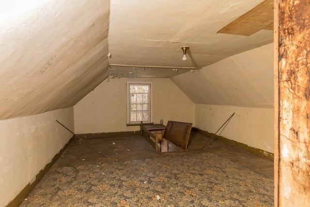 bonus room with lofted ceiling