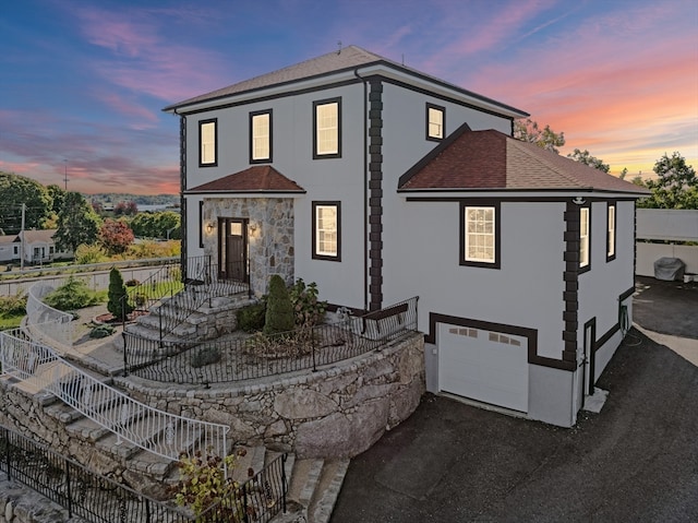 view of front of home featuring a garage