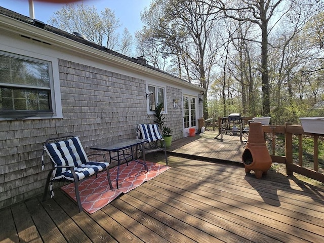 14 Many Oaks Cir, Yarmouth, MA 02675 - wooden deck with outdoor dining space