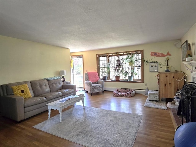 14 Many Oaks Cir, Yarmouth, MA 02675 - living room featuring wood finished floors and a fireplace