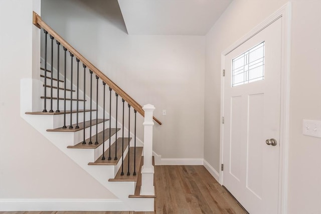 entryway featuring light wood-type flooring