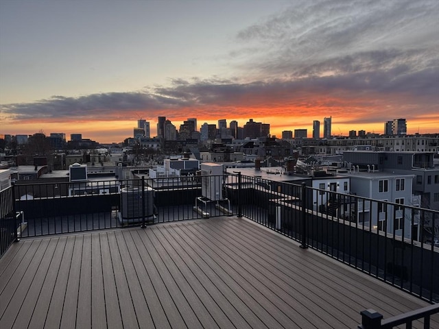 view of deck at dusk