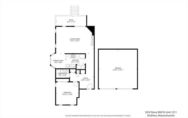30 N Stone Ml Unit 1211, Dedham, MA 02026 - plan