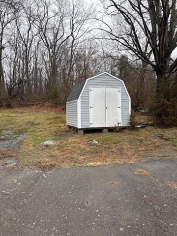 view of shed