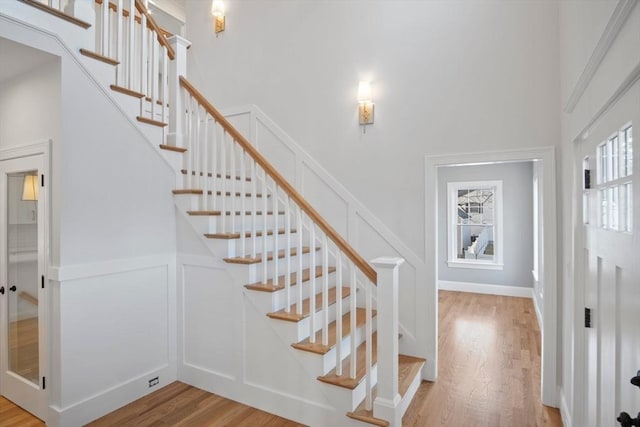 foyer featuring light hardwood / wood-style floors