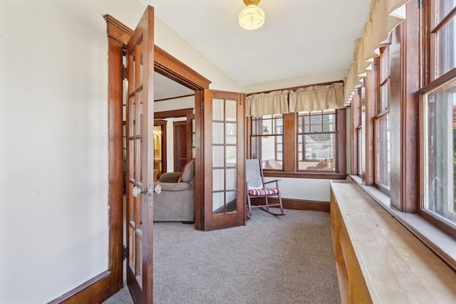 26 W Walnut St, Milford, MA 01757 - sunroom / solarium with baseboards, french doors, and carpet floors