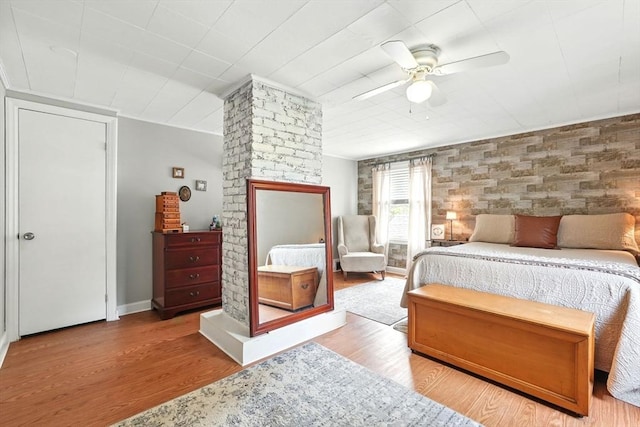 2480 Wilbraham Rd, Springfield, MA 01129 - bedroom featuring wood finished floors, ceiling fan, and baseboards