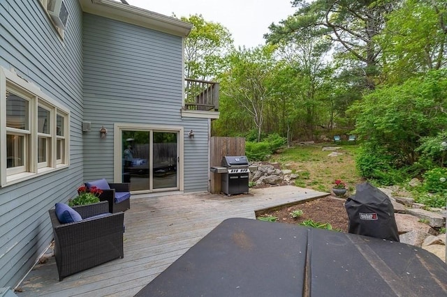 32 Witham St Unit B, Gloucester, MA 01930 - wooden terrace with grilling area