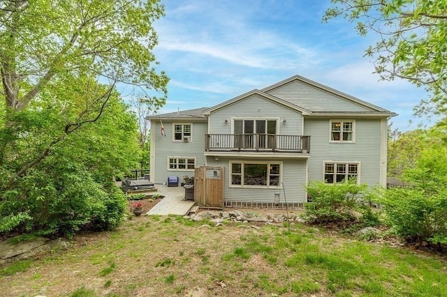 32 Witham St Unit B, Gloucester, MA 01930 - back of house featuring a balcony and a wooden deck