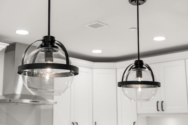 18 Franklin Unit 303A, Salem, MA 01970 - kitchen view of white cabinetry and hanging light fixtures