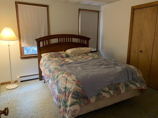 255 Massasoit Rd, Eastham, MA 02642 - carpeted bedroom with a baseboard radiator