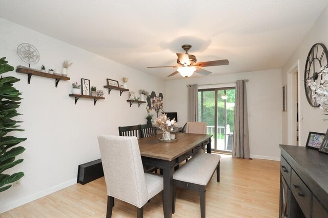 419 Southwick Rd Unit A3, Westfield, MA 01085 - dining area with light wood-style floors and ceiling fan