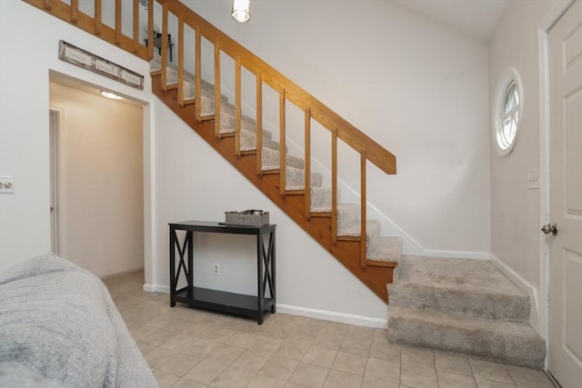 419 Southwick Rd Unit A3, Westfield, MA 01085 - stairs featuring baseboards and tile patterned floors