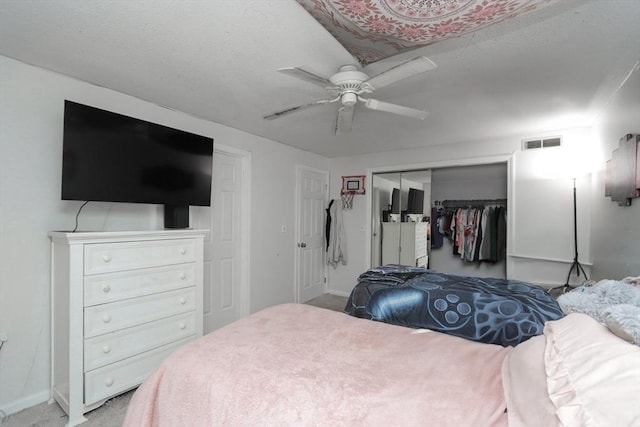 419 Southwick Rd Unit A3, Westfield, MA 01085 - bedroom featuring a closet, ceiling fan, and carpet flooring