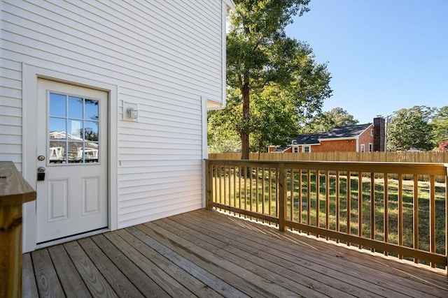 deck with fence