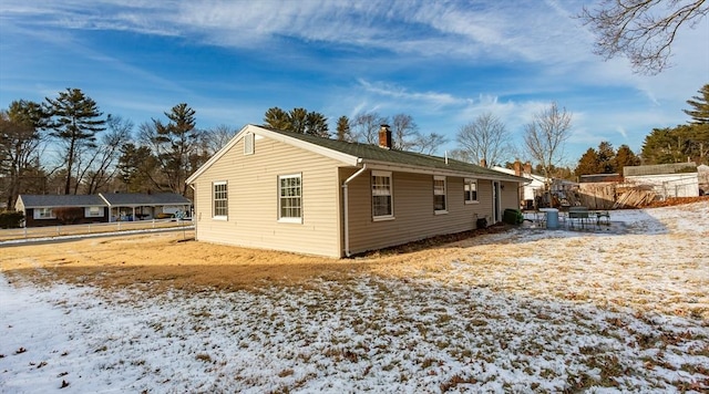 view of snowy exterior