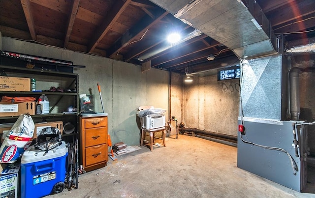 83 Armstrong St, West Springfield, MA 01089 - unfinished below grade area featuring heating unit