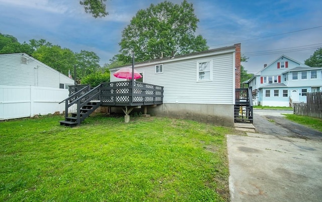 83 Armstrong St, West Springfield, MA 01089 - back of house featuring stairs and a wooden deck