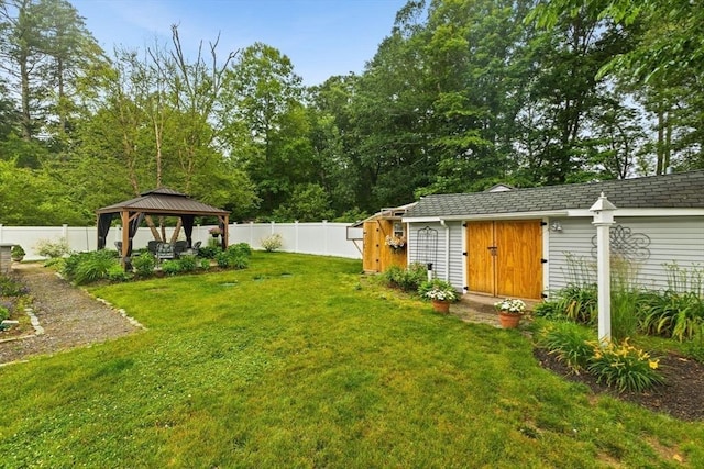 47-49 Dean St, Norton, MA 02766 - fenced backyard with a gazebo and an outbuilding