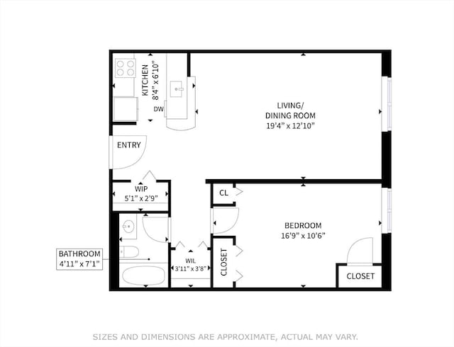 42 8th St Unit 2110, Boston, MA 02129 - room layout