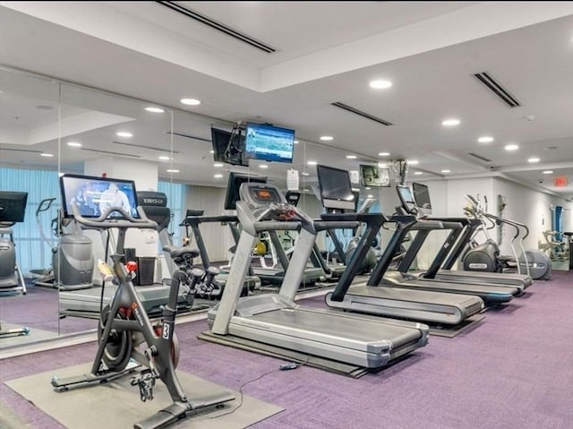 42 8th St Unit 2110, Boston, MA 02129 - workout area featuring carpet flooring