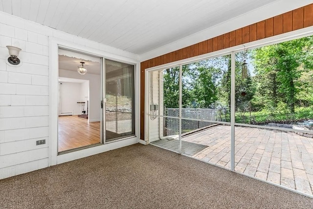 126 Scott Cir, Dedham, MA 02026 - unfurnished sunroom with baseboard heating
