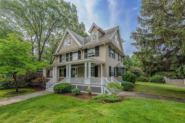 18 Alden St, Newton, MA 02459 - victorian home with covered porch and a front yard