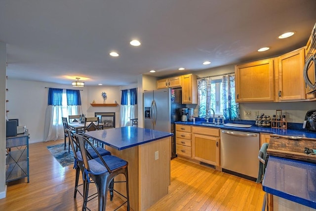 143 Eagle St, Ware, MA 01082 - kitchen with dark countertops, recessed lighting, and stainless steel appliances