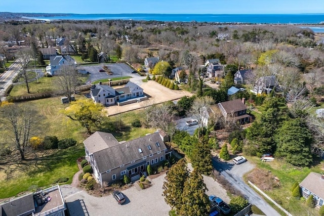 606 W Falmouth Hwy Unit 7, Falmouth, MA 02540 - drone / aerial view featuring a residential view and a water view