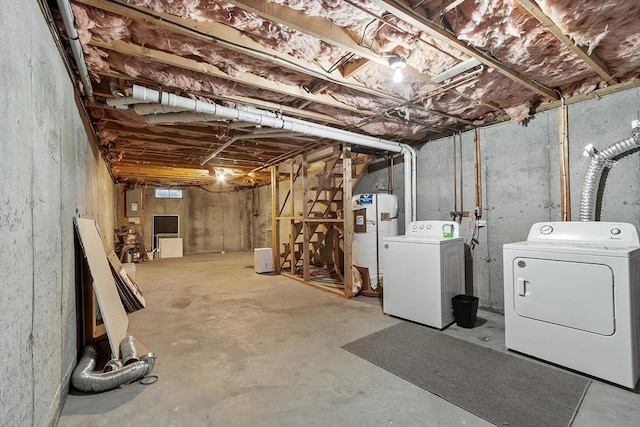 24 Mountainshire Dr Unit 24, Worcester, MA 01606 - unfinished below grade area featuring washer and dryer, water heater, and electric panel