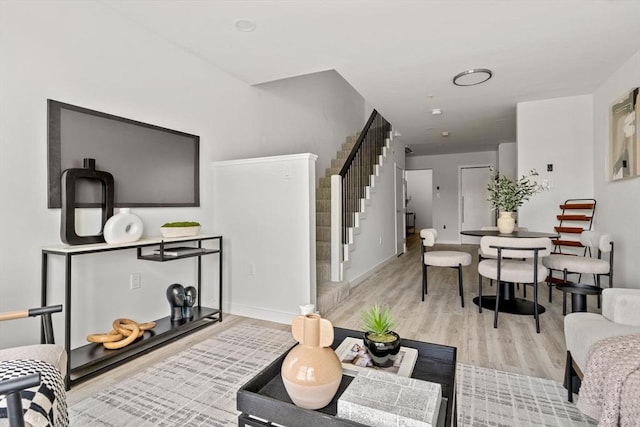 602 Canterbury Unit 5, Boston, MA 02131 - living room featuring stairway and wood finished floors