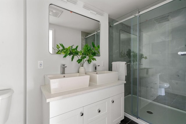 602 Canterbury Unit 5, Boston, MA 02131 - bathroom with double vanity and a stall shower