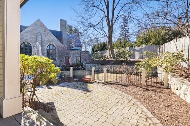 view of patio with fence