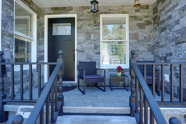 13 Woodland Dr, Hudson, MA 01749 - property entrance with stone siding