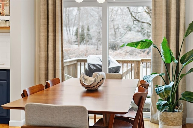 view of dining area