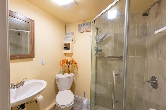 12 Charles St, Brockton, MA 02301 - bathroom with a sink, toilet, and a stall shower