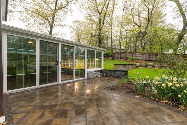 view of patio / terrace with fence
