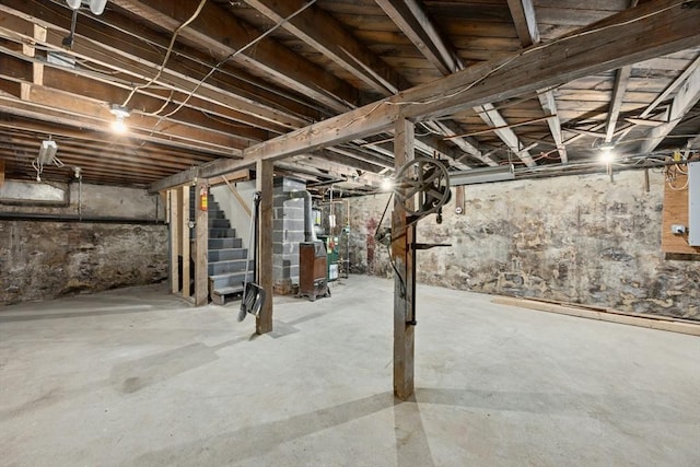 15 Dodge Hill Rd, Sutton, MA 01590 - unfinished below grade area with stairs