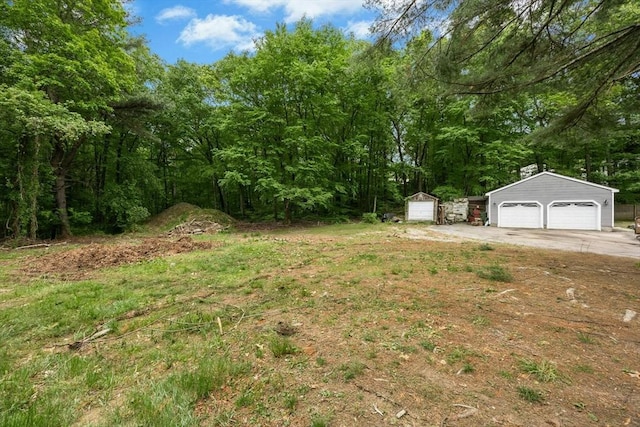 15 Dodge Hill Rd, Sutton, MA 01590 - view of yard featuring a detached garage and an outdoor structure