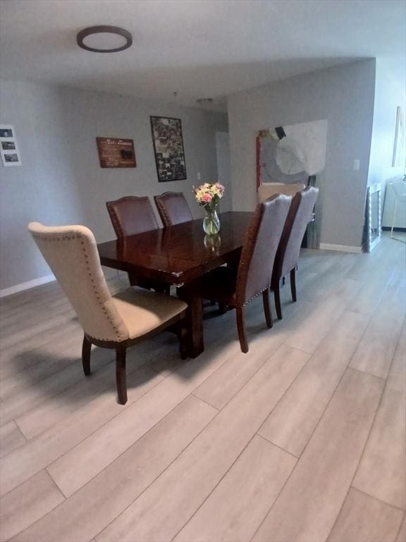 474 Revere Beach Blvd Unit 205, Revere, MA 02151 - dining room with light wood-style floors and baseboards